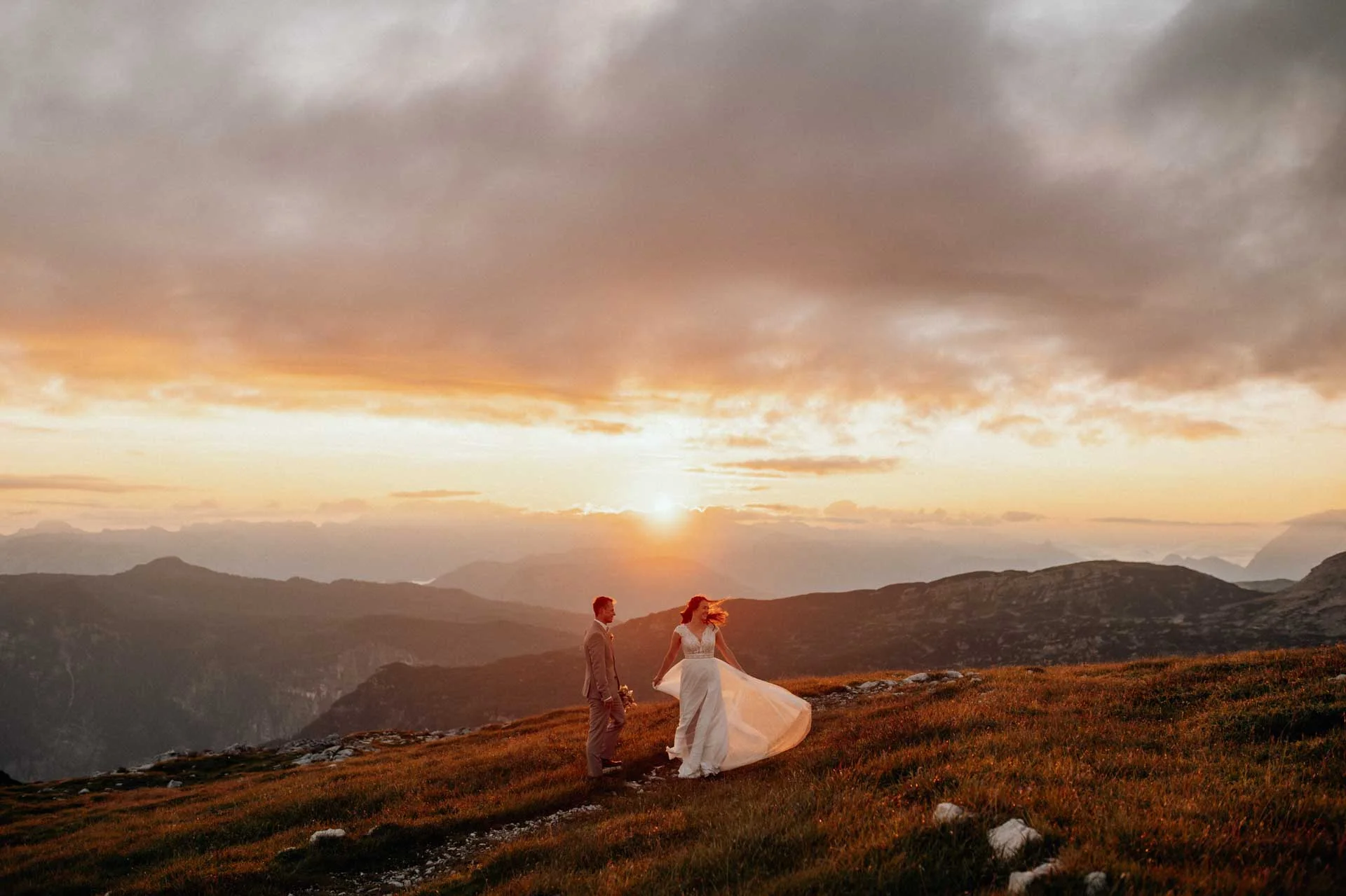 Heiraten zu zweit am Berg mit freier Trauung - Anna+Lukas