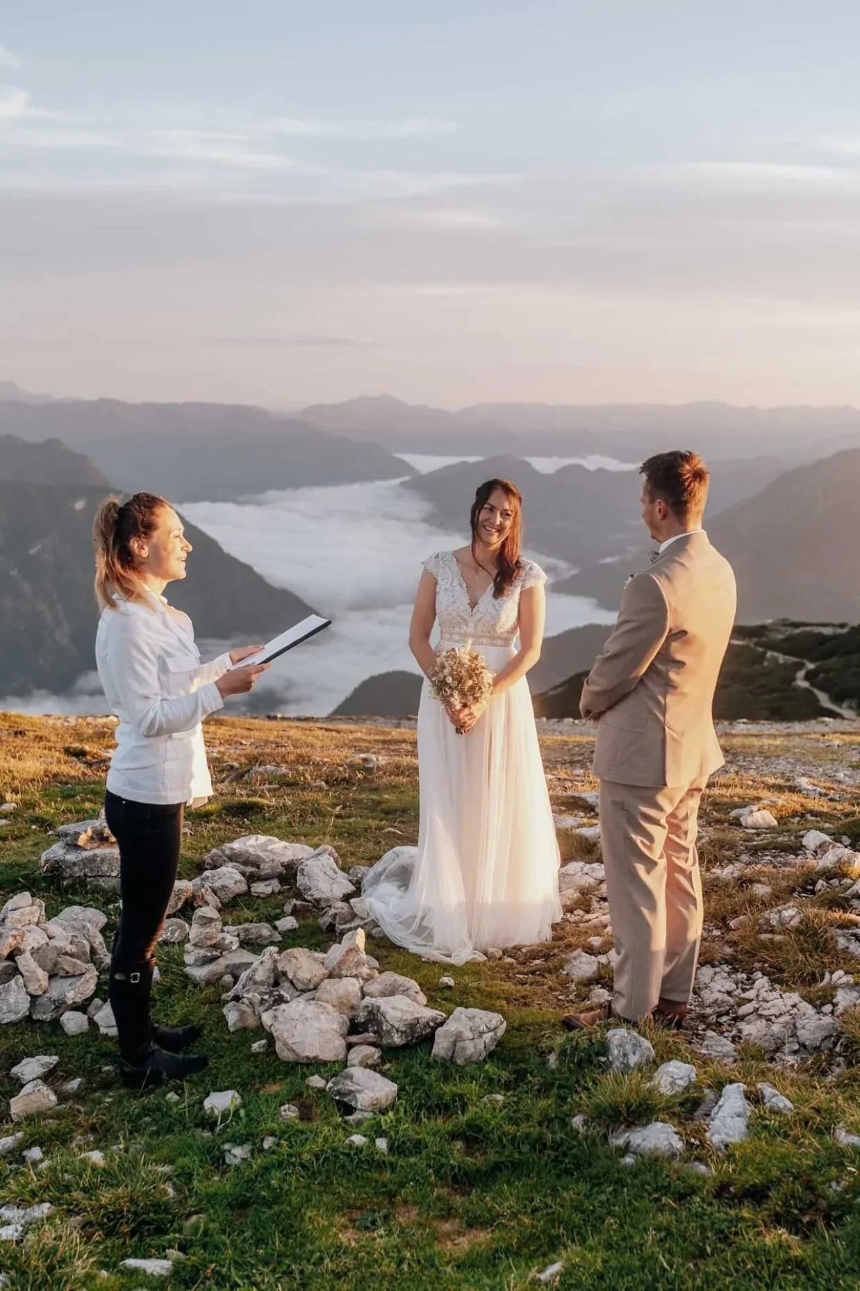 Heiraten zu zweit am Berg