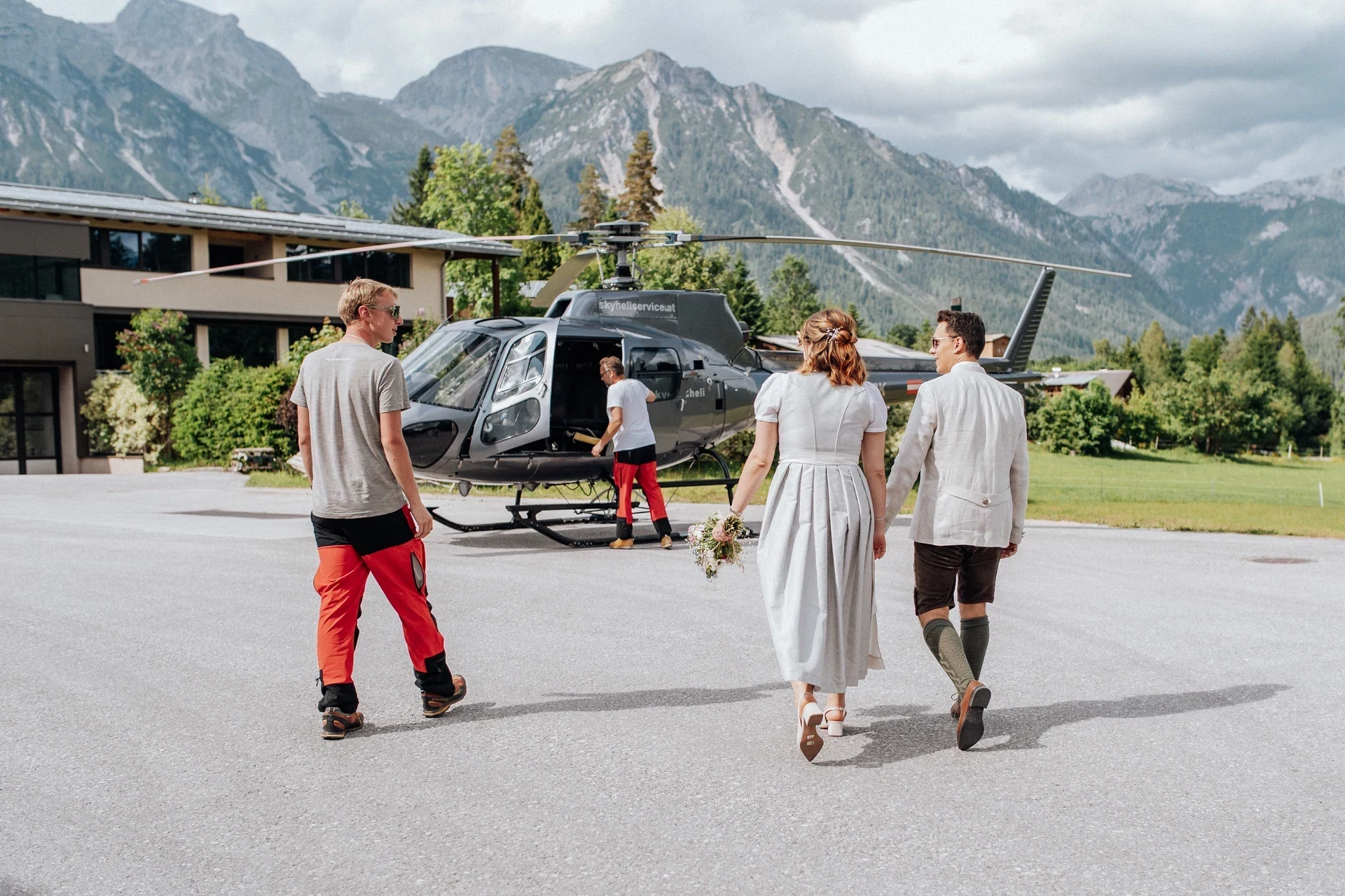 Helikopter Überraschungshochzeit