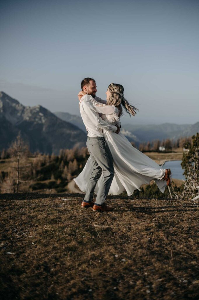 Hochzeitsfotos am Berg Höss