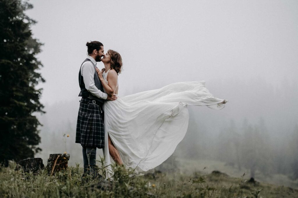 Hochzeitsfotos am Berg