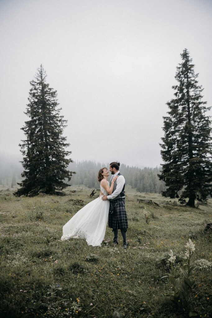 Hochzeitsfotos am Berg