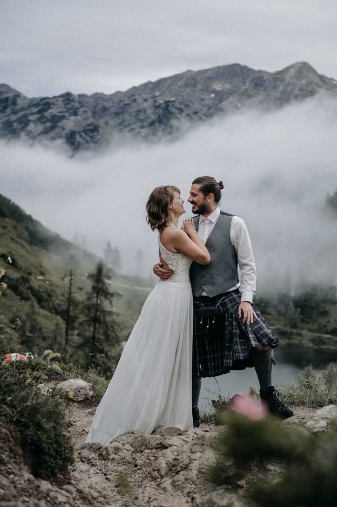 Hochzeitsfotos am Berg