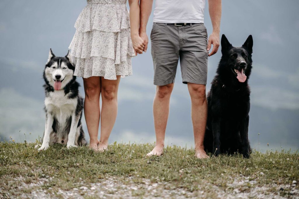 Verlobungsfotos mit Hund