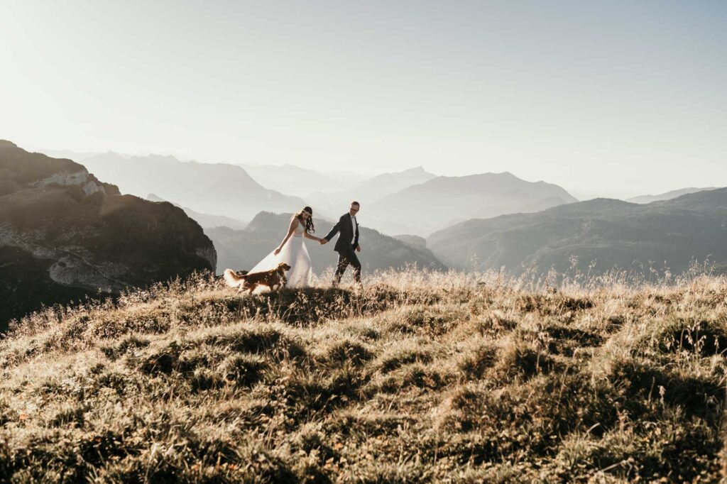 Hochzeitsfotos in den Bergen