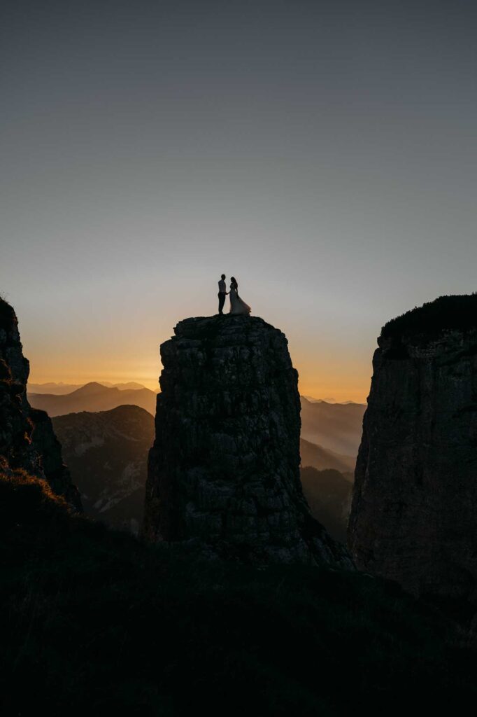 Hochzeitsfotos am Berg