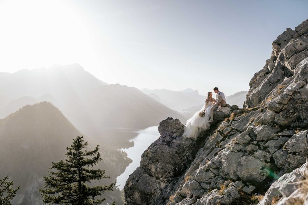 Hochzeitsfotos am Berg