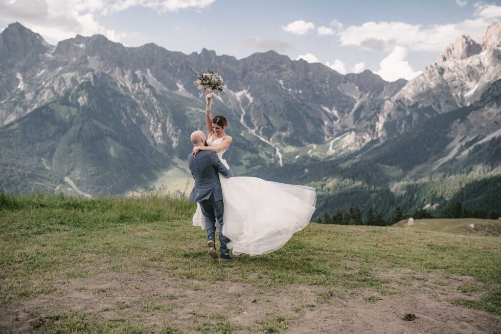 Hochzeitsfotos auf der Steinbockalm