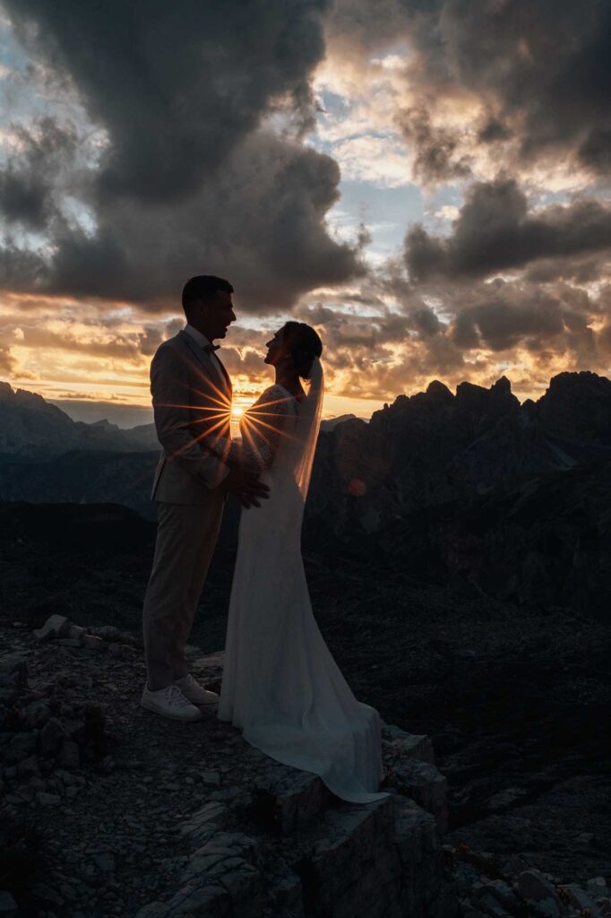 Hochzeitsfotos bei den drei Zinnen