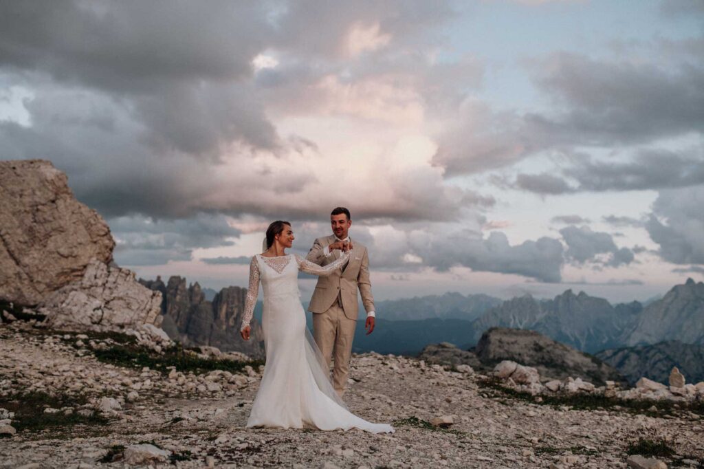 Afterwedding Shooting bei den drei Zinnen