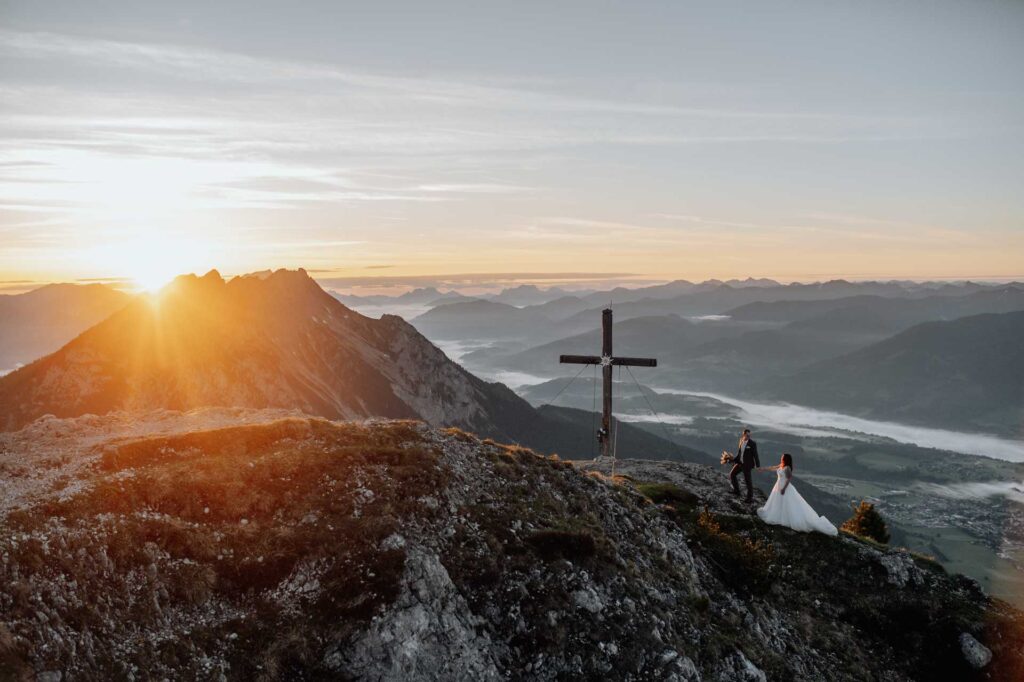 Hochzeitfotos in den Alpen Österreich