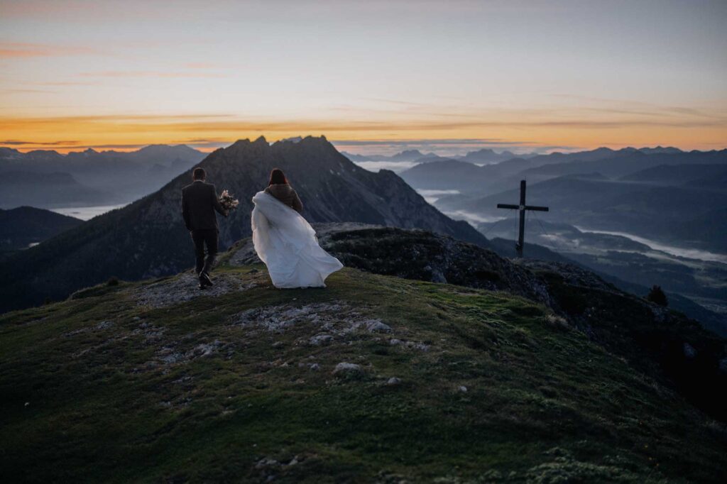Hochzeitfotos in den Alpen Österreich