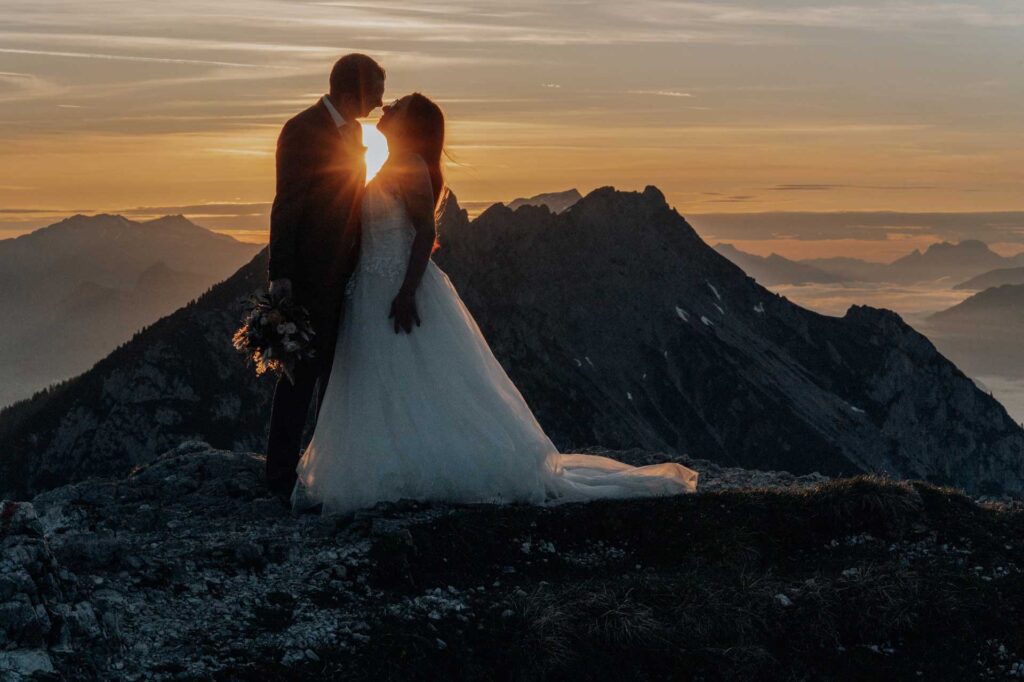 Hochzeitfotos in den Bergen Österreich