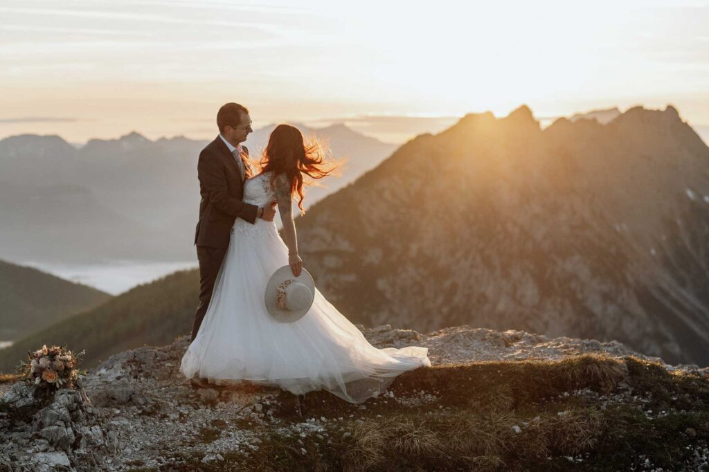 Hochzeitsfotos am Berg