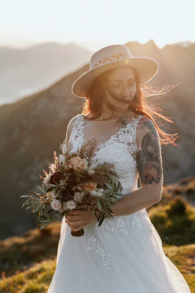 Hochzeitsfotos am Berg