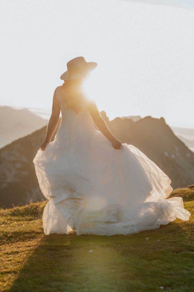 Hochzeitsfotos am Berg