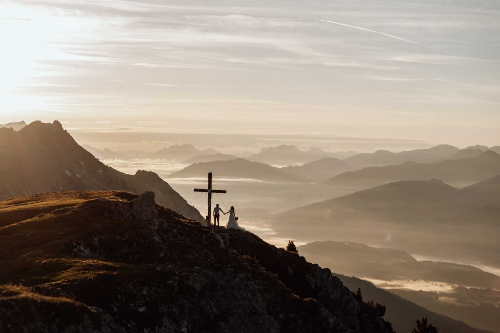 Hochzeitsfotos am Berg