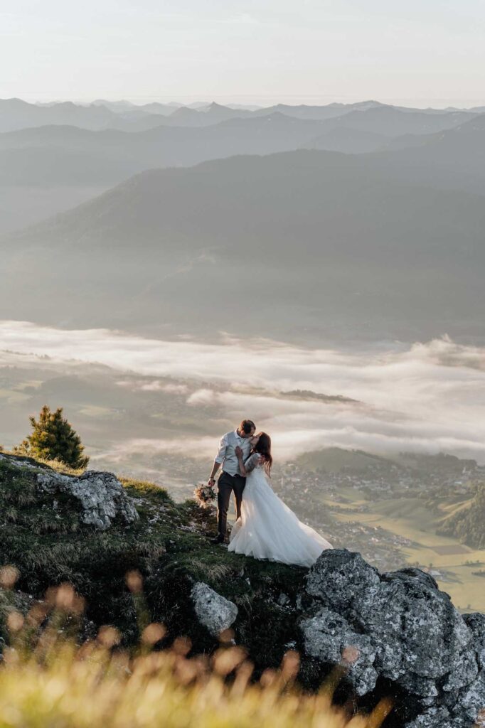 Afterweddingsfotos am Berg