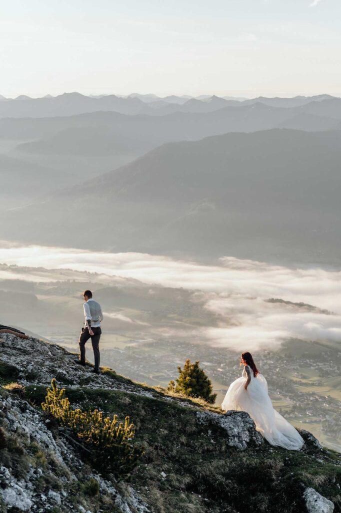 Afterweddingsfotos am Berg