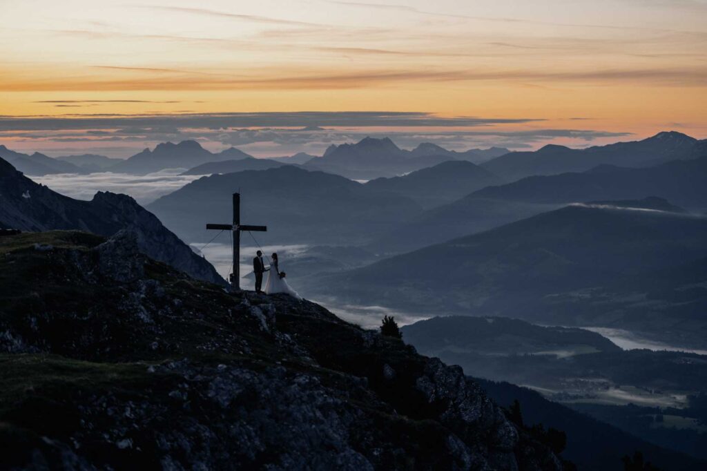 Hochzeitfotos in den Alpen Österreich