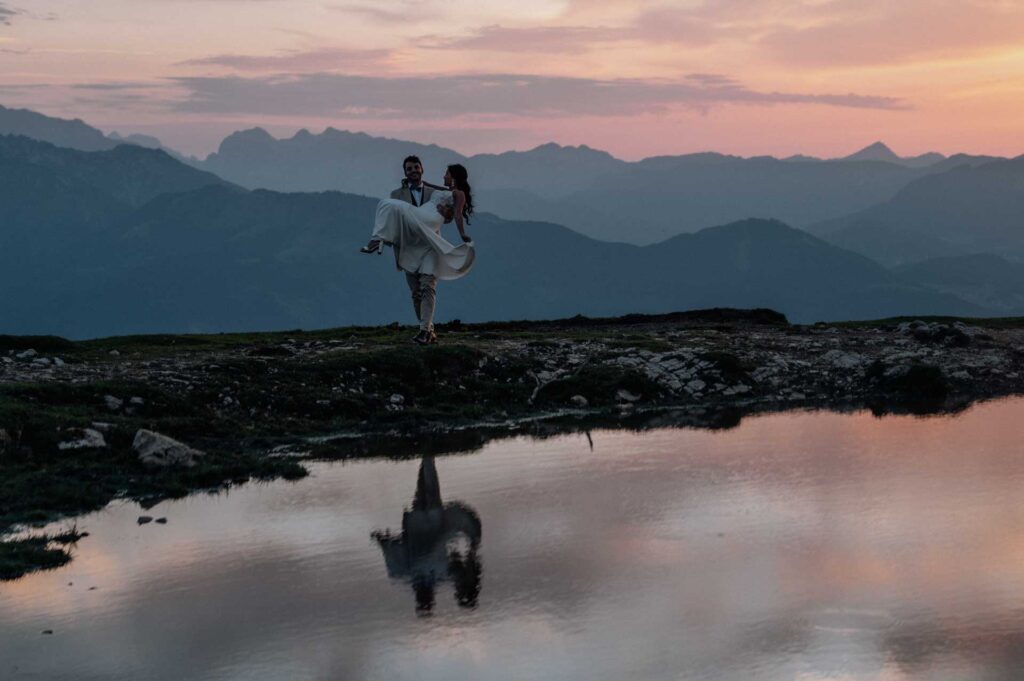 Afterweddingfotos in den Salzburger Bergen