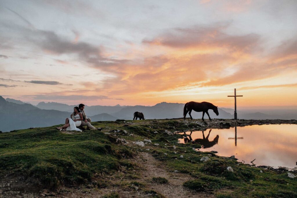Afterweddingfotos in den Salzburger Bergen
