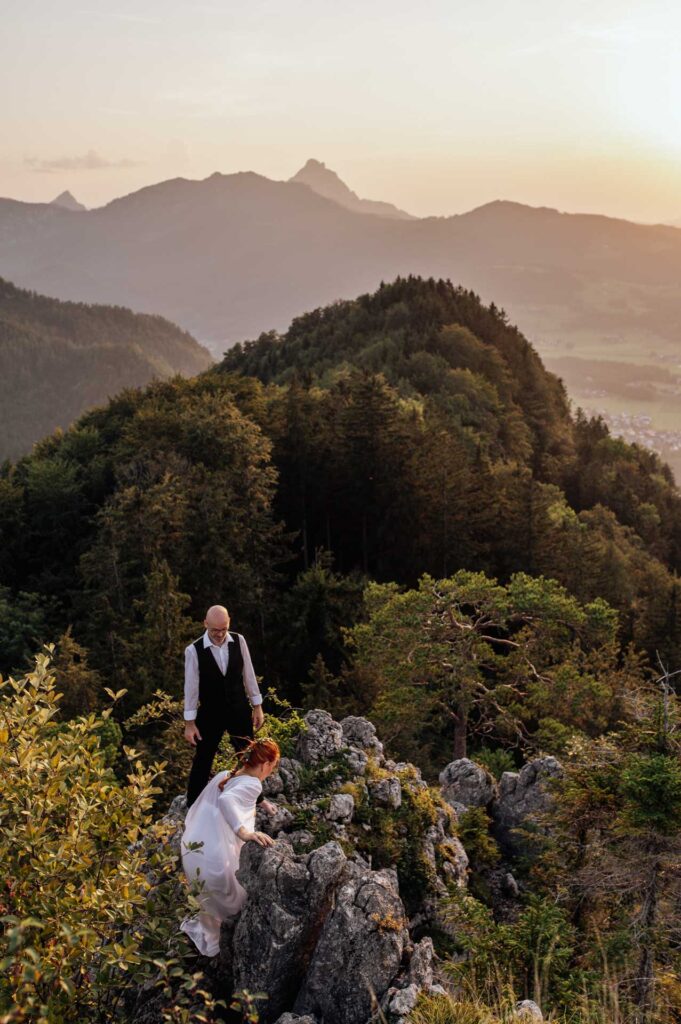Hochzeitsfotos in den Bergen