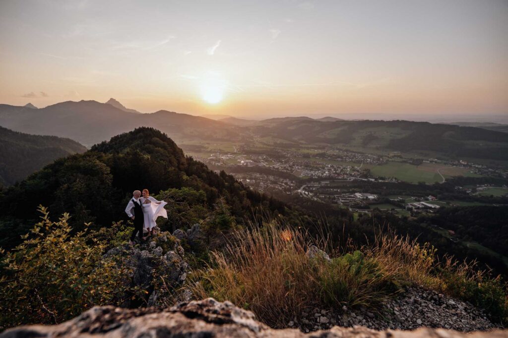 Hochzeitsfotos am Berg