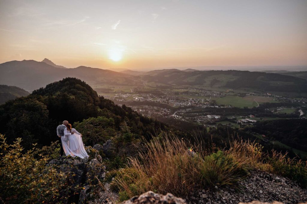Hochzeitsfotos am Berg