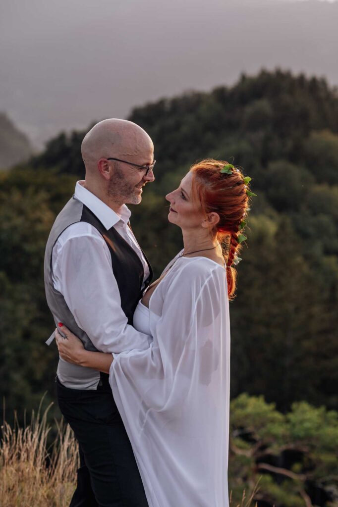 Hochzeitsfotos am Berg