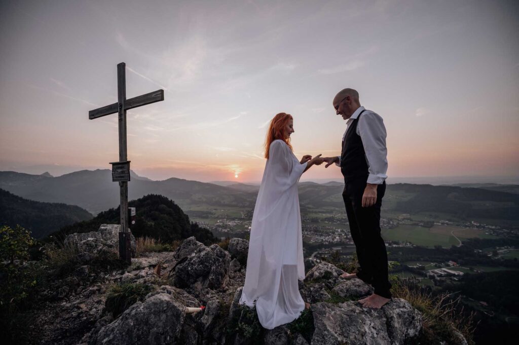 Heiraten zu zweit am Berg