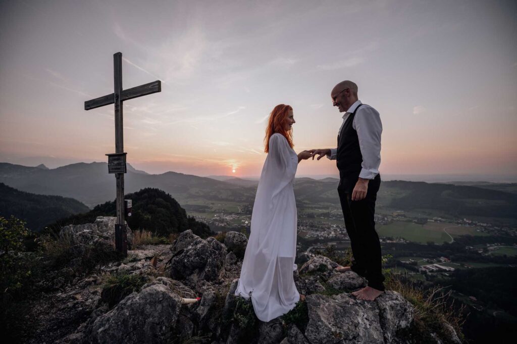 Heiraten zu zweit am Berg