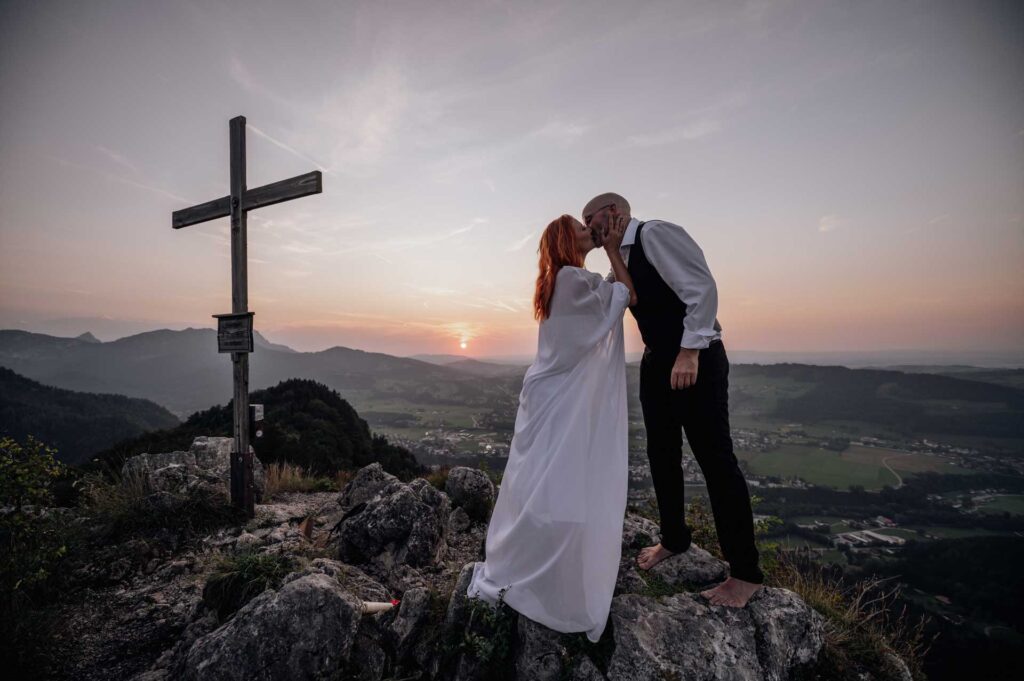 Heiraten zu zweit am Berg