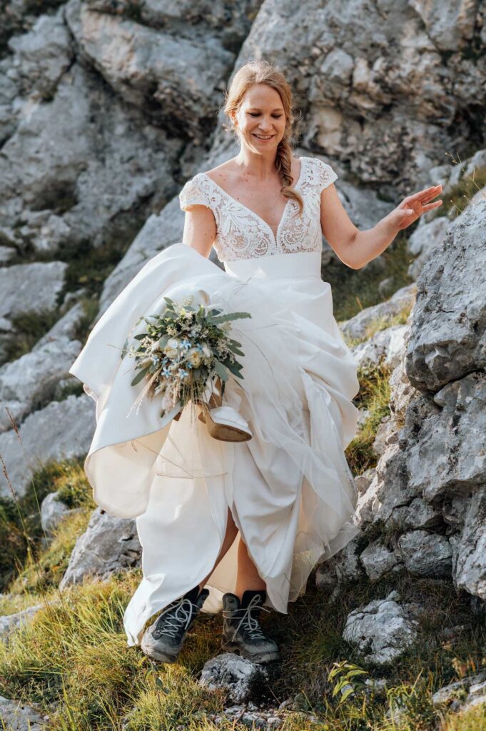 Afterwedding Shooting am Berg in Österreich