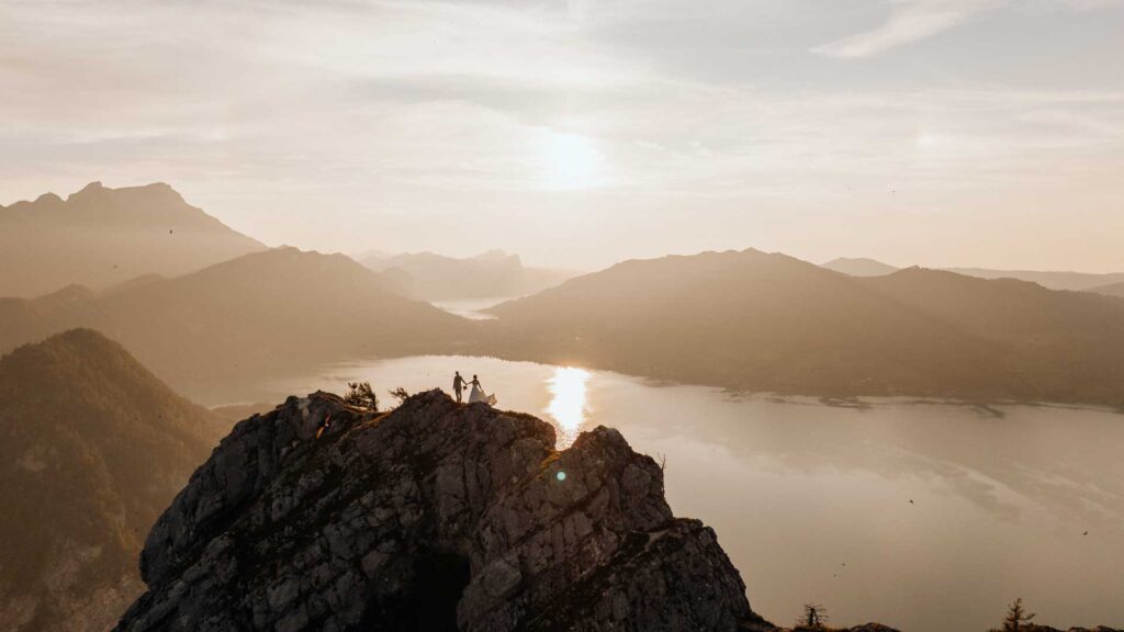 Afterwedding Shooting am Berg in Österreich