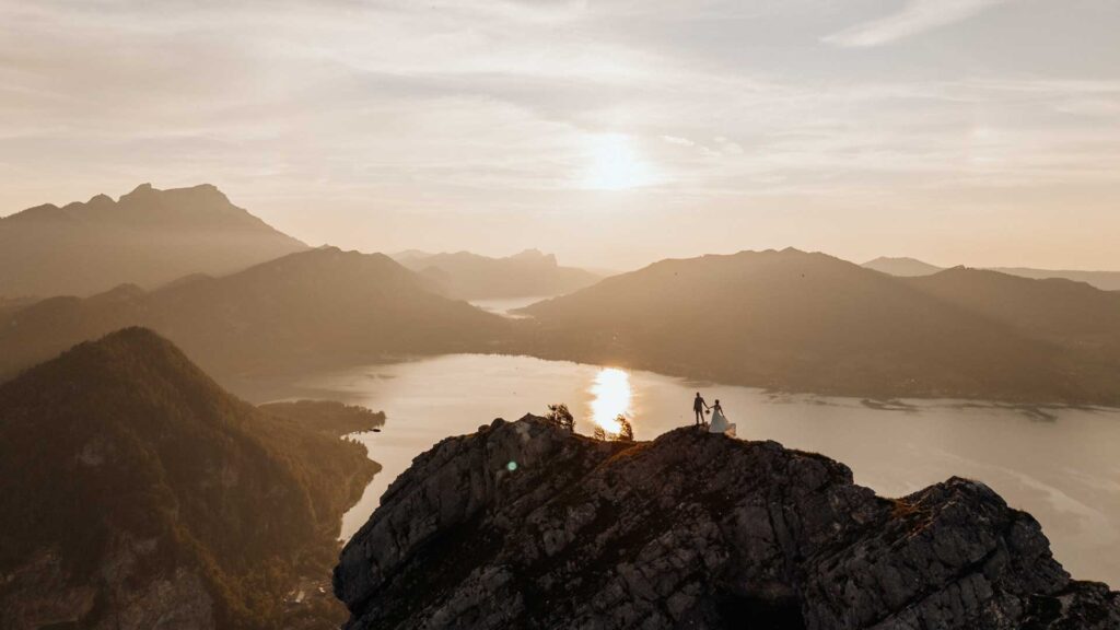 Afterwedding Shooting am Berg in Österreich