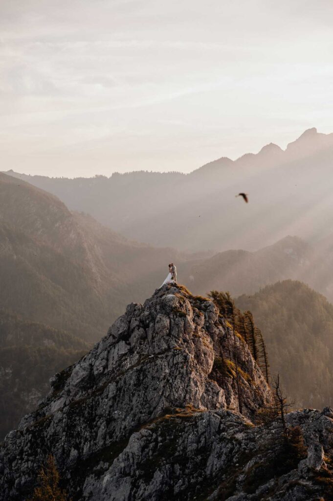 Afterwedding Shooting am Berg in Österreich
