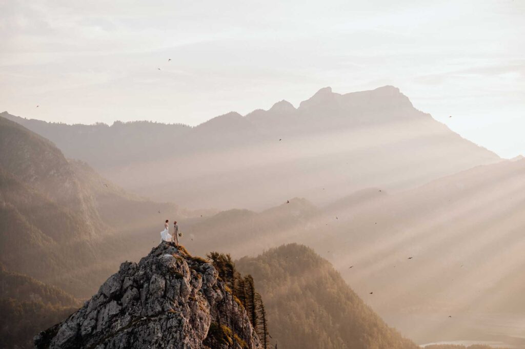 Afterwedding Shooting am Berg in Österreich