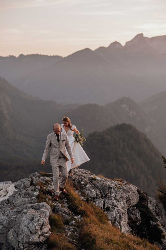Afterwedding Shooting am Berg in Österreich