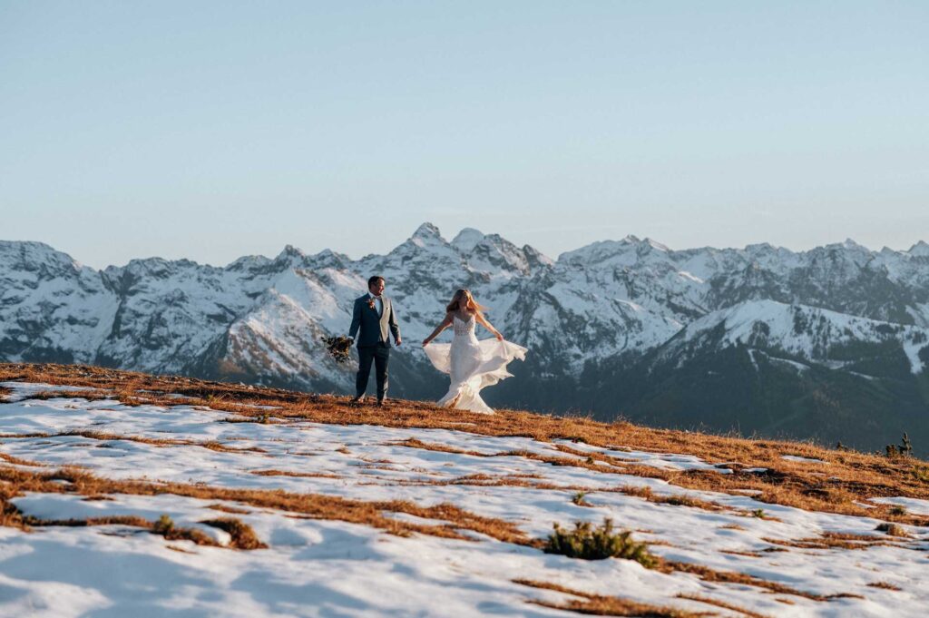 Afterwedding Shooting in den Bergen
