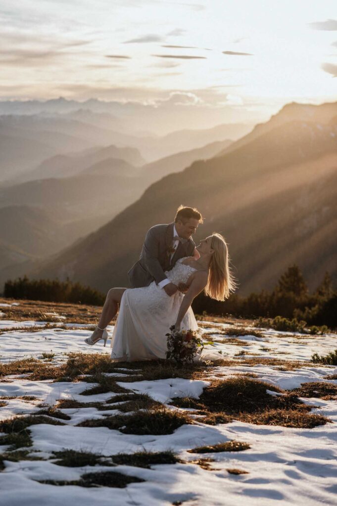 Afterwedding Shooting in den Bergen