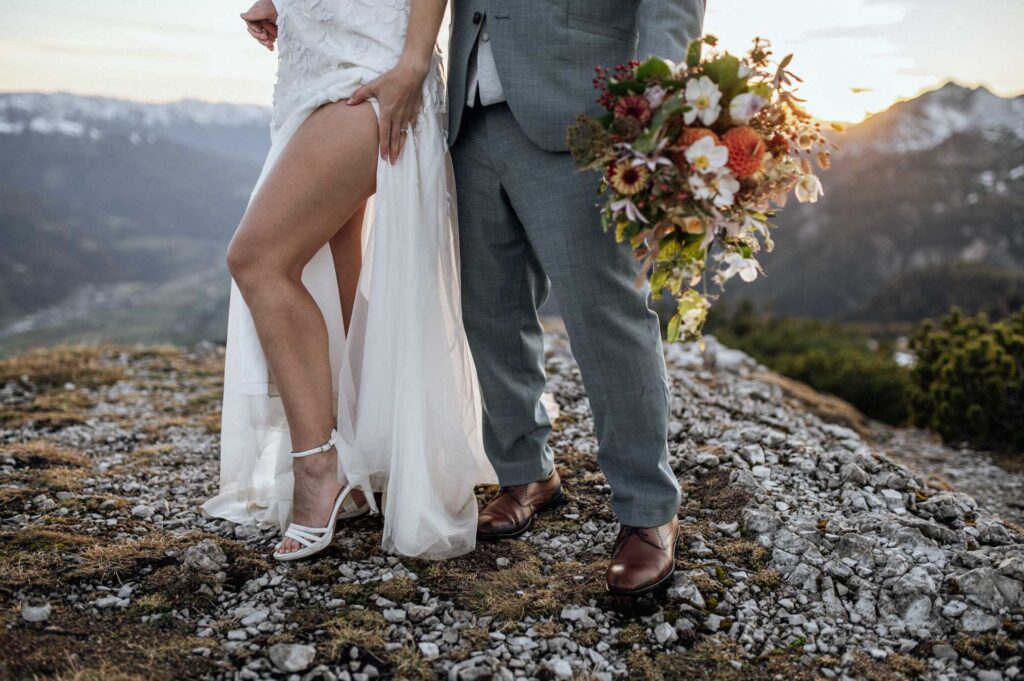 Hochzeitsfotos am Berg