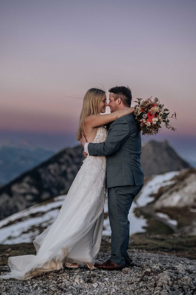 Hochzeitsfotos am Berg