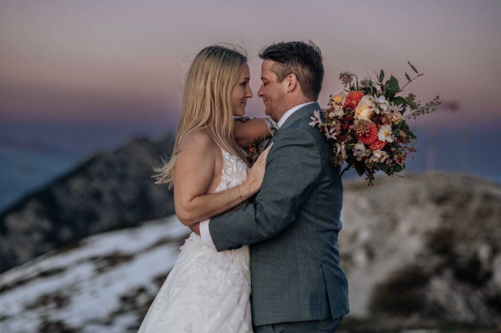Hochzeitsfotos am Berg
