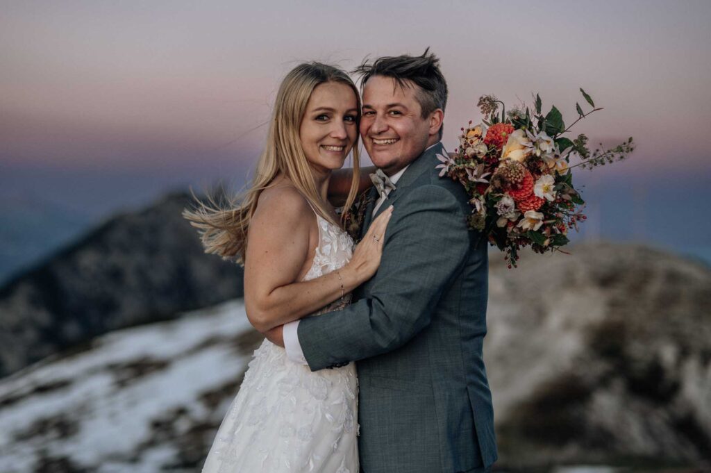 Hochzeitsfotos am Berg