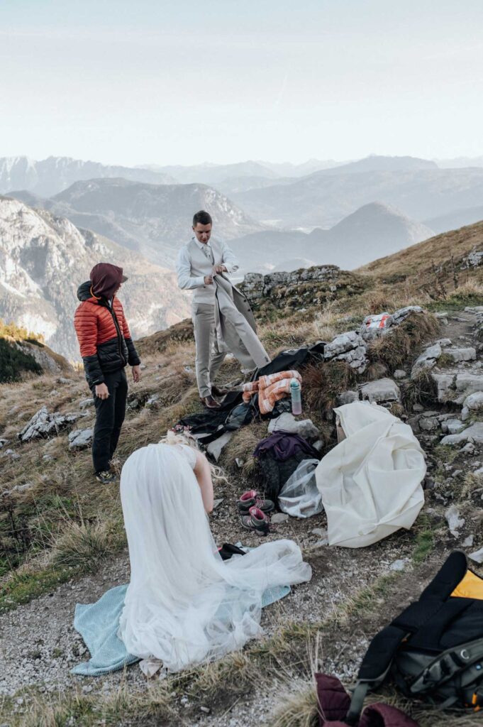 Hochzeitsfotos am Berg