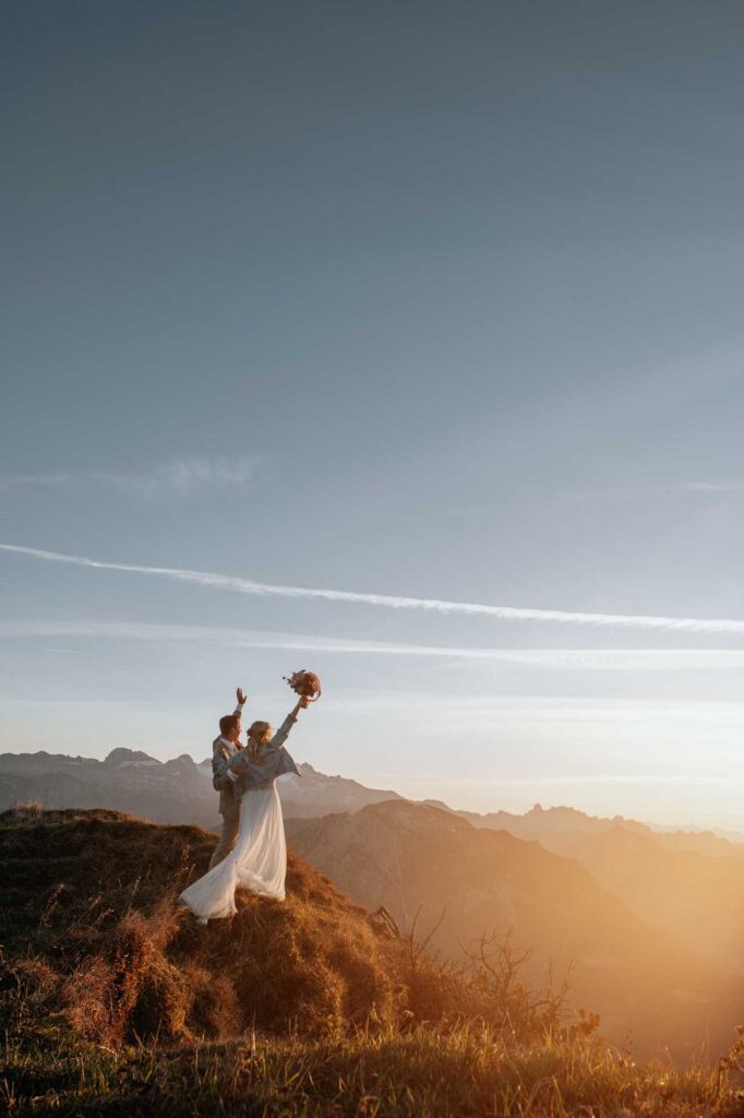 Afterwedding Fotos am Berg in Altaussee