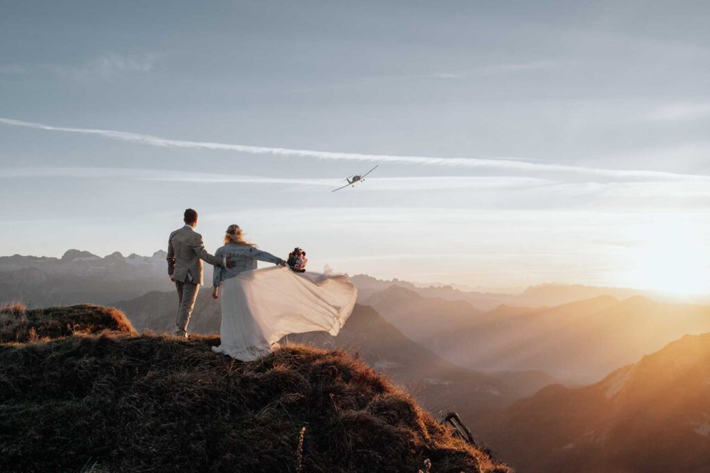 Afterwedding Fotos am Berg in Altaussee