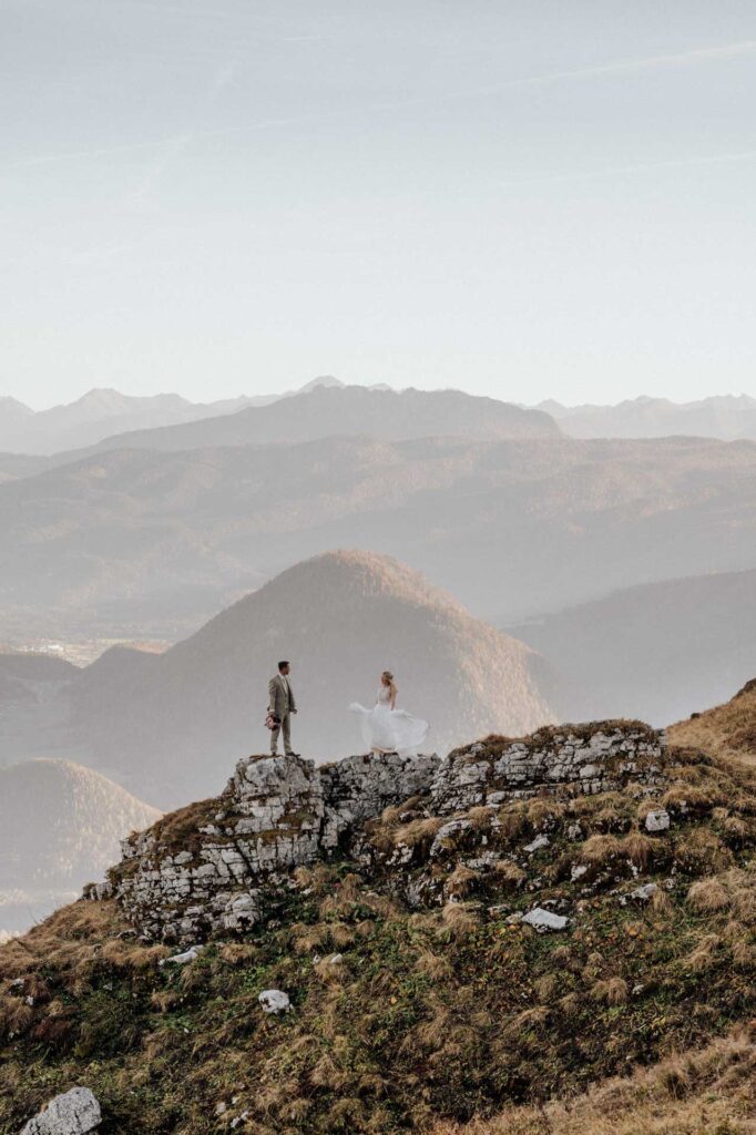 Hochzeitsfotos am Berg in Altaussee