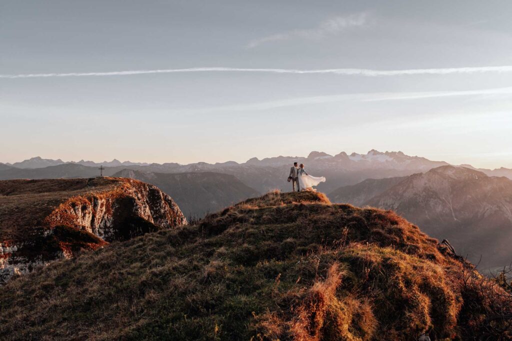 Afterwedding Fotos am Berg in Altaussee